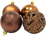 Set di 100 palline bronzo per Albero di Natale - 3/4/6 cm - Interno ed Esterno