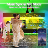 Luci Colorate LED, Bluetooth RGB Smart con Telecomando, App, Cambia Colore con la Musica